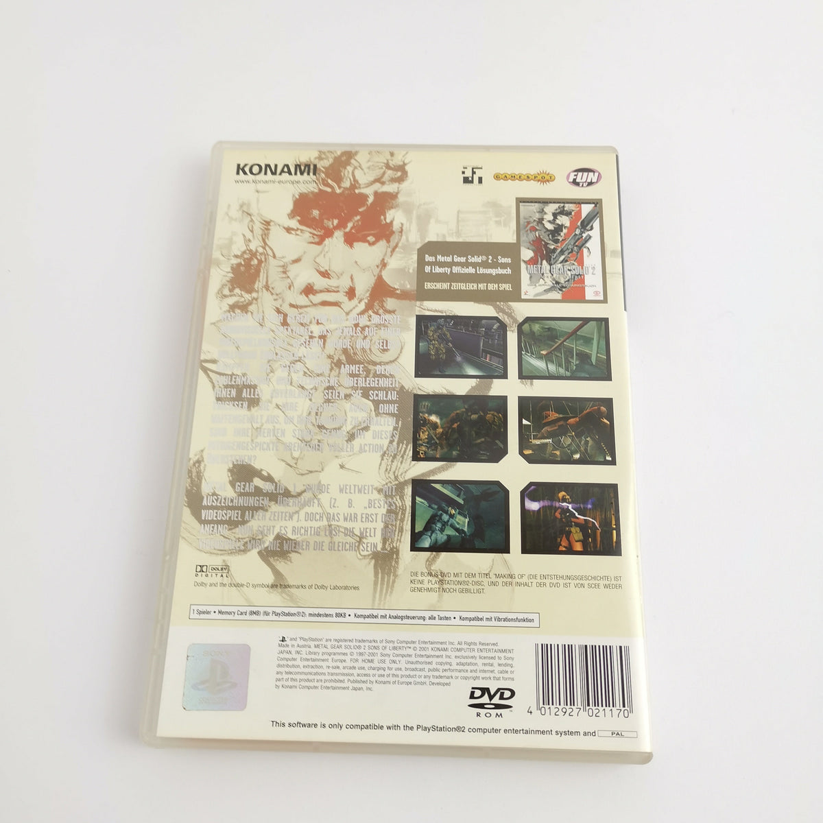 Sony Playstation 2 Spiel – Metal Gear Solid 2 signiert