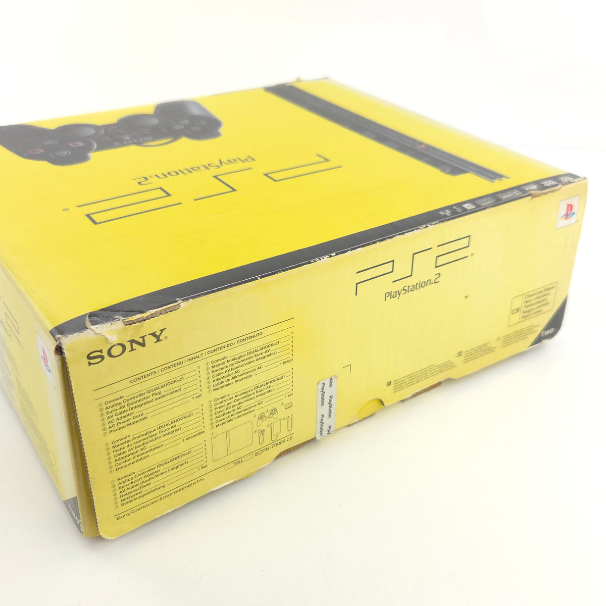 Sony Playstation 2 Slim Konsole Charcoal Black PS2 OVP PAL