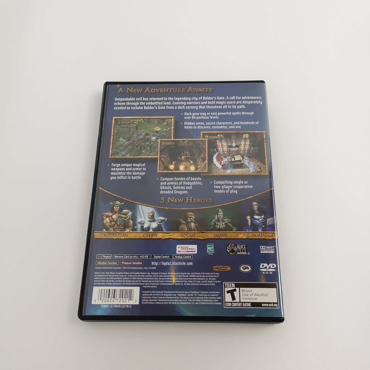 Playstation 2 Spiel – Baldurs Gate Dark Alliance OVP NTSC
