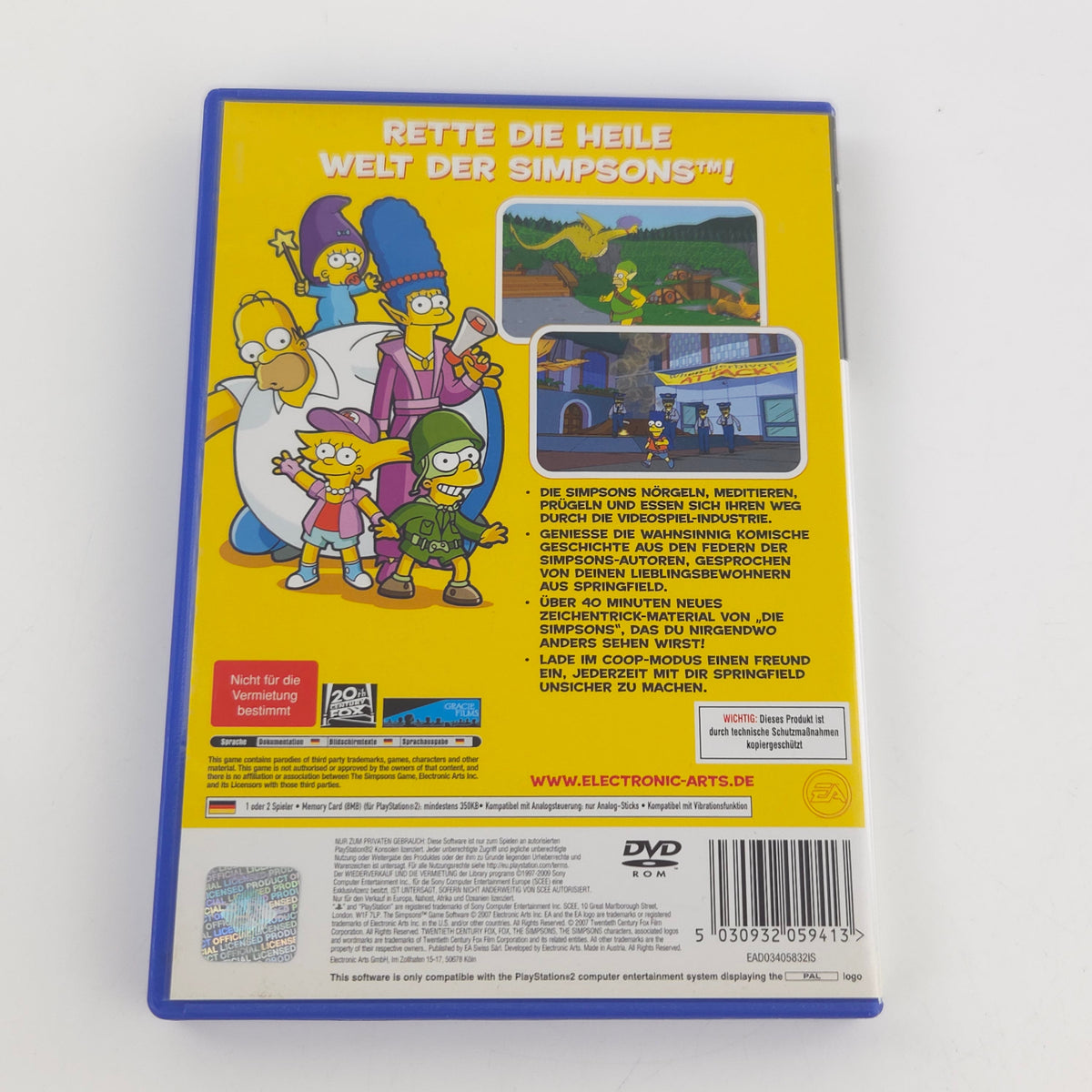 Playstation 2 Spiel Die Simpsons Das Spiel PS2 OVP PAL