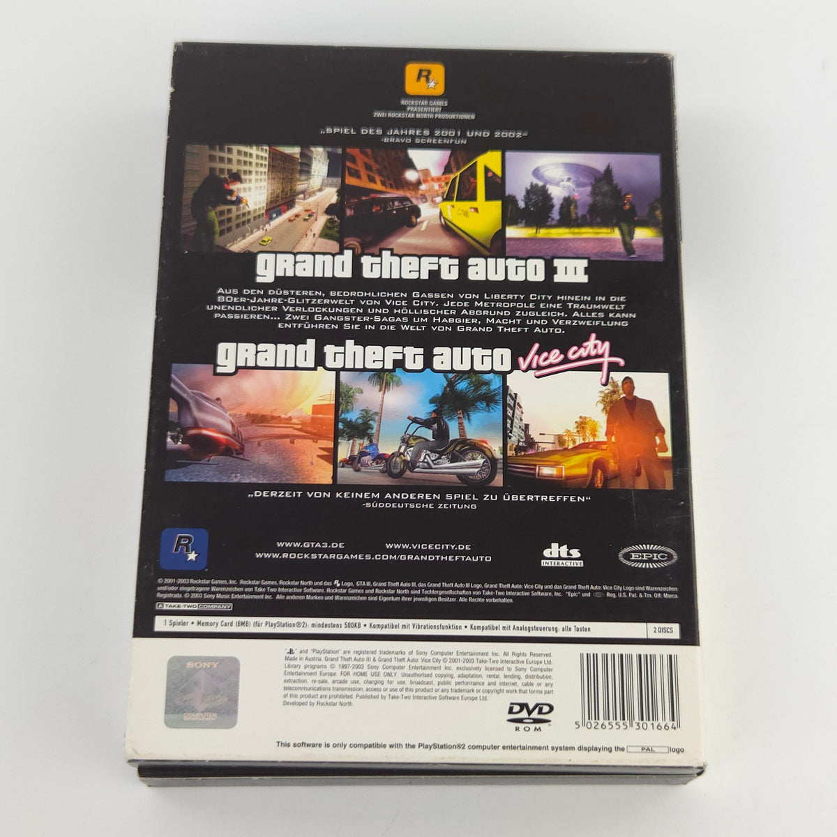 Playstation 2 Spiel GTA Rockstar Doppelpack PS2 OVP