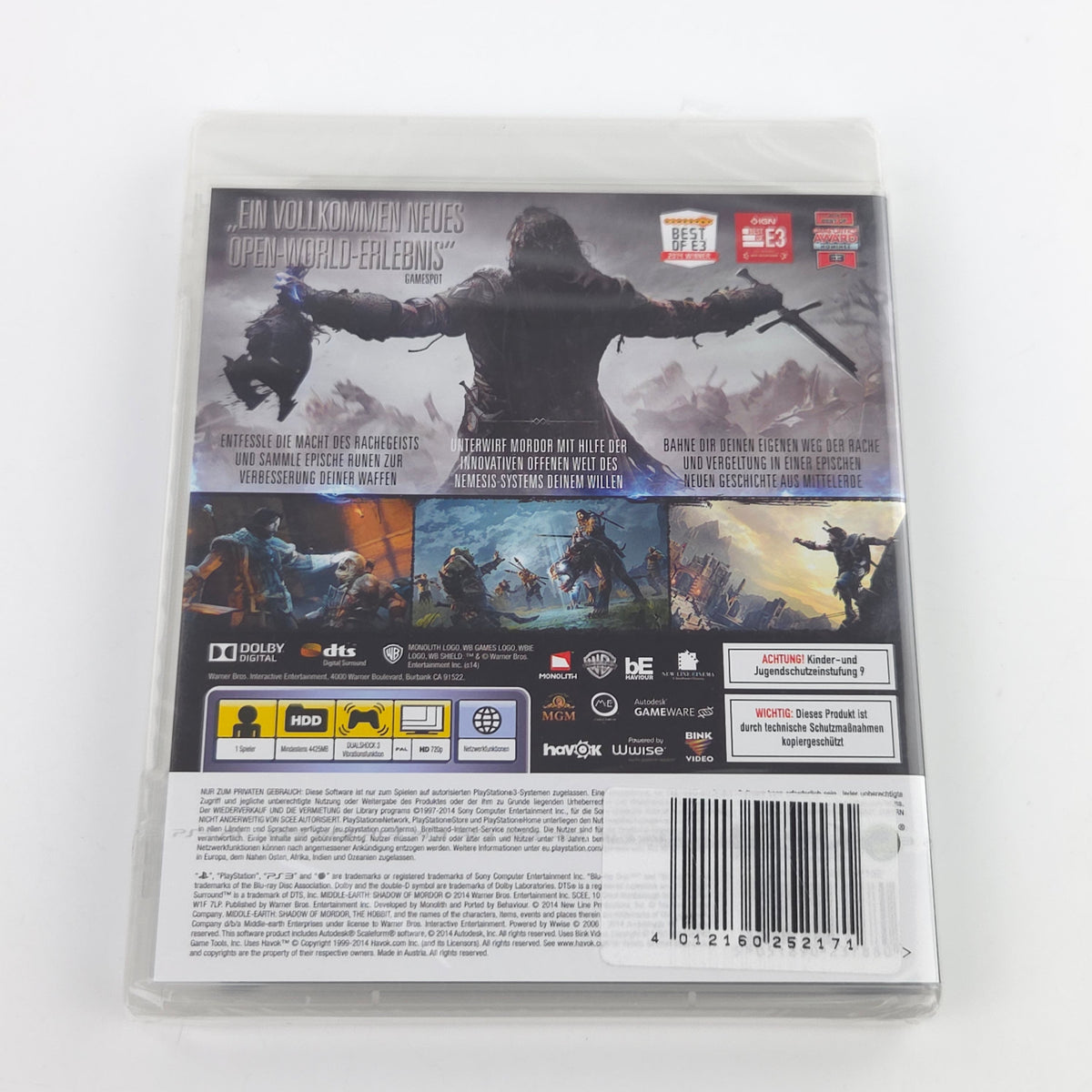 PlayStation 3 Spiel – Mittelerde Mordors Schatten (Neu)