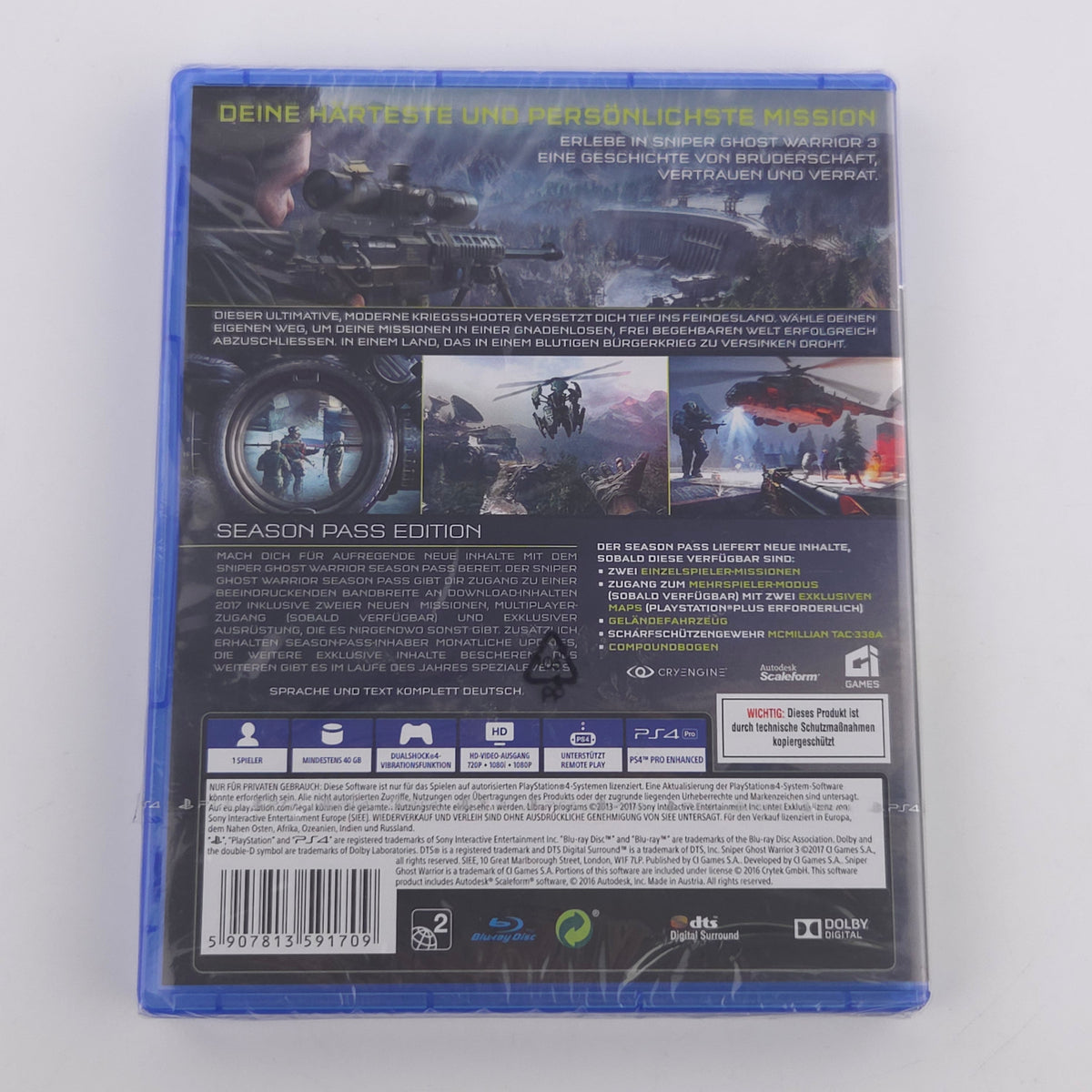 Sony PlayStation 4 Spiel Sniper Ghost Warrior OVP Neu