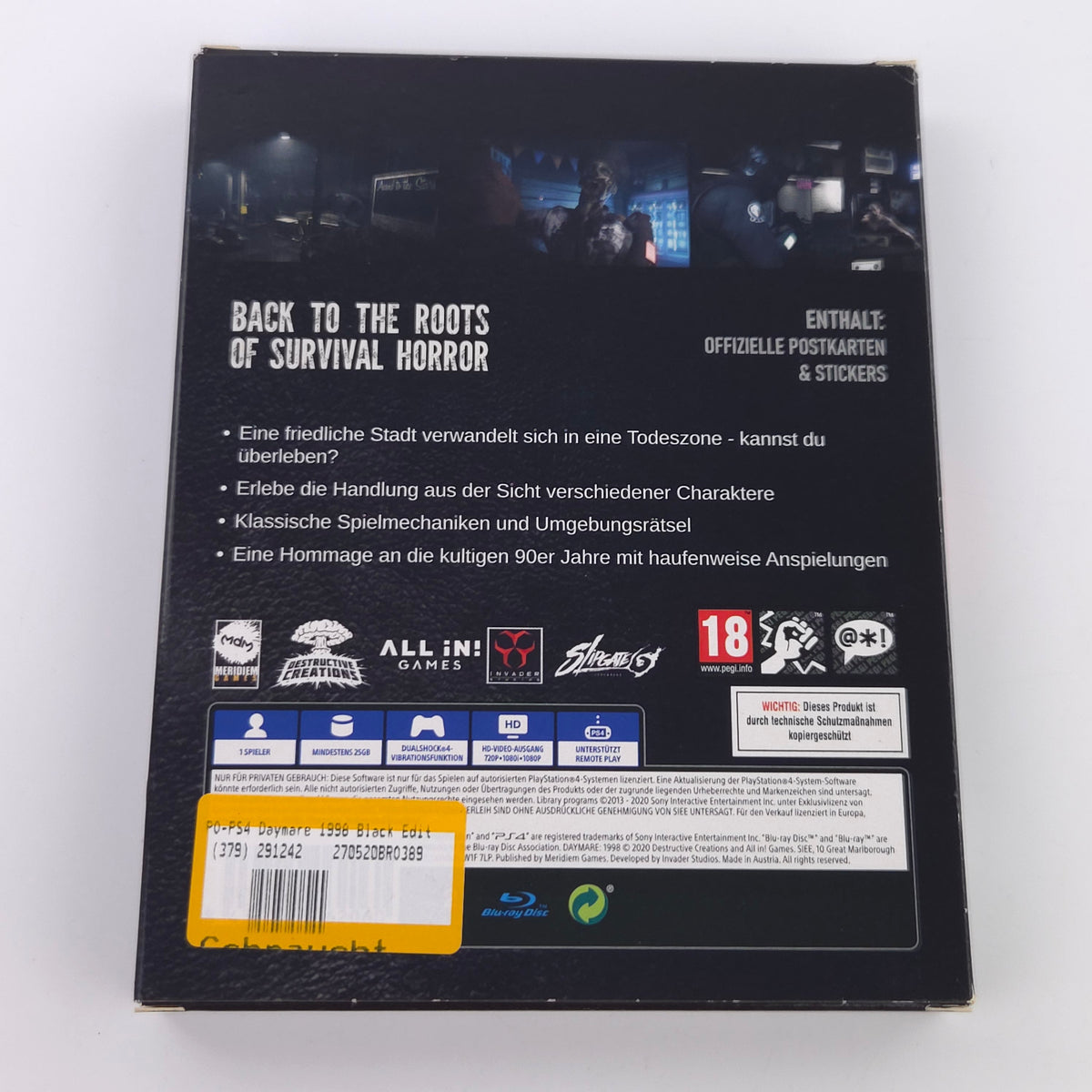 Sony Playstation 4 Spiel: Daymare 1998 Black Edition - PS4 OVP (PAL USK18)