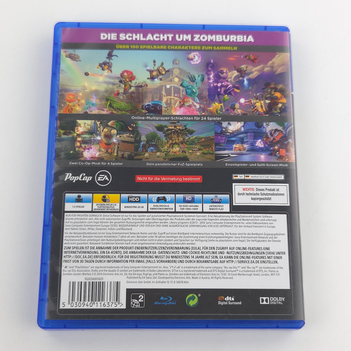 PlayStation 4 Spiel Plants vs Zombies GW2 OVP