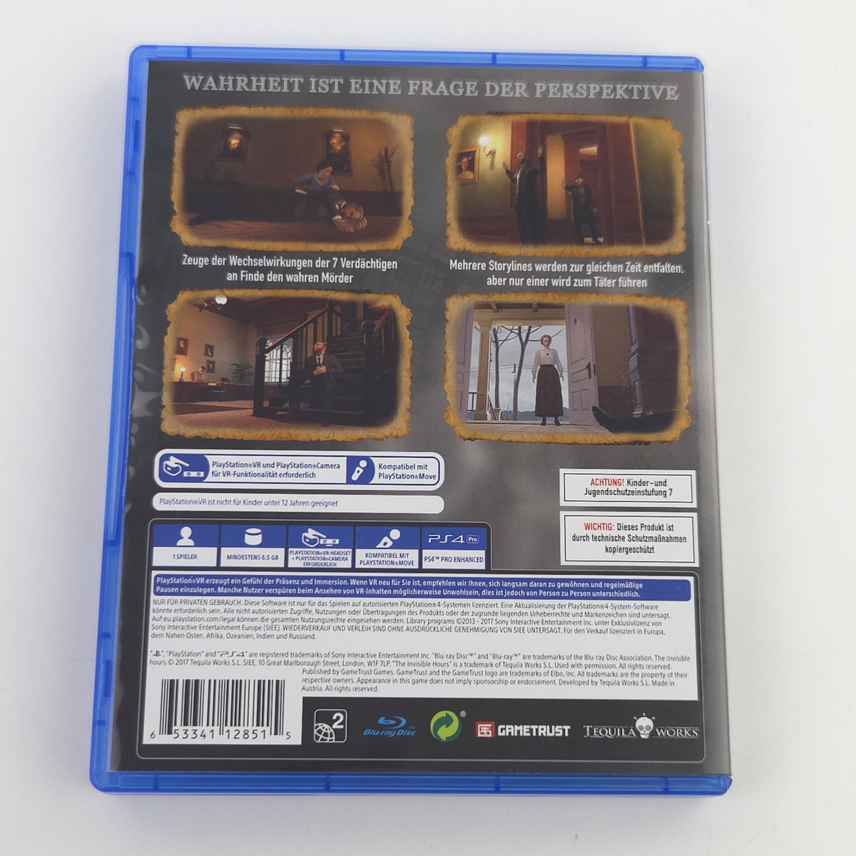 Playstation 4 Spiel The Invisible Hours VR OVP