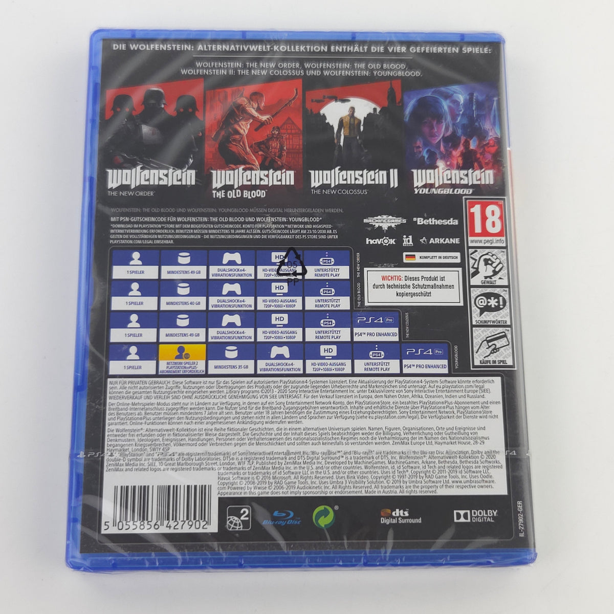 Sony Playstation 4 Spiel Wolfenstein Neu (USK18)