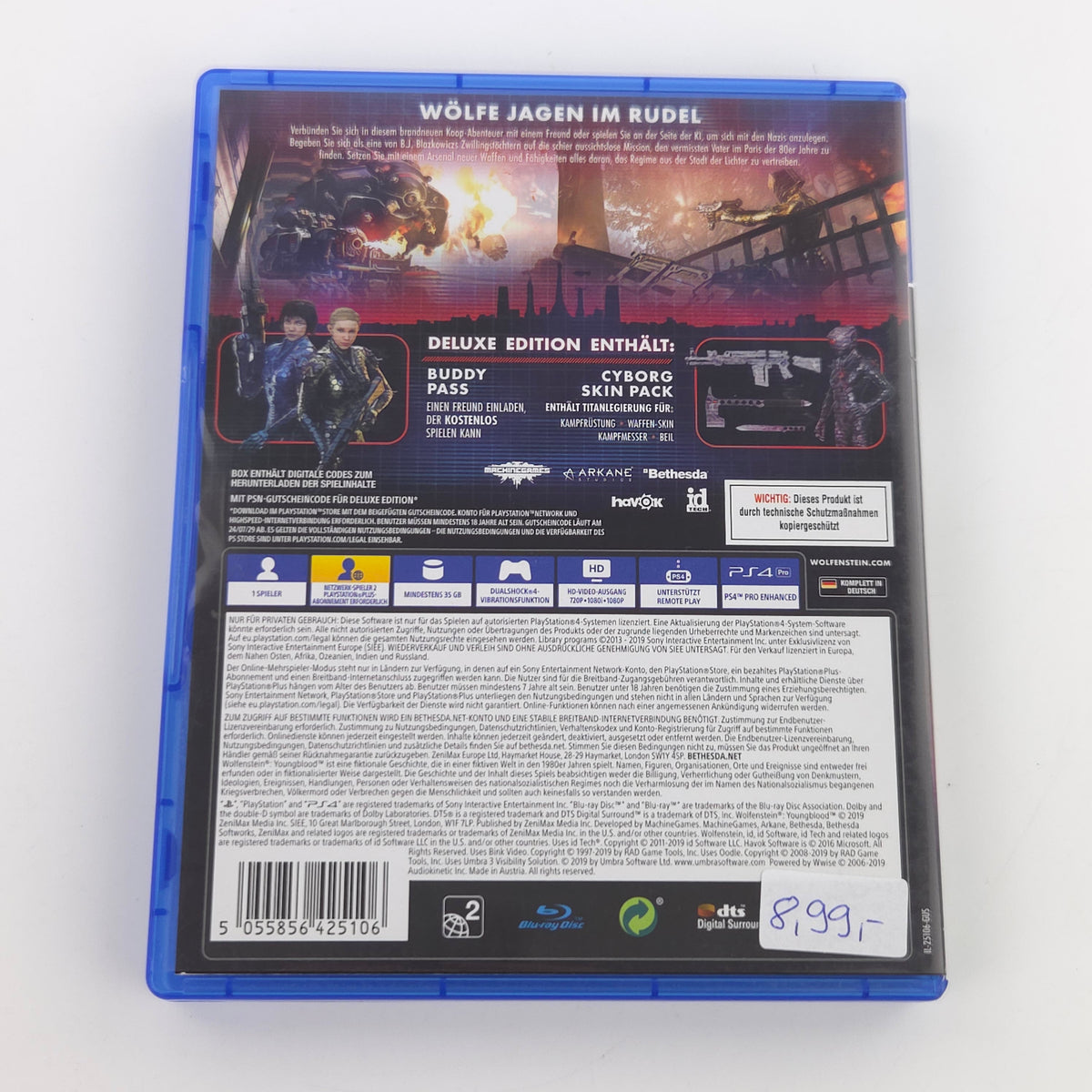 Sony Playstation 4 Spiel: Wolfenstein Youngblood - PS4 OVP (PAL USK18)