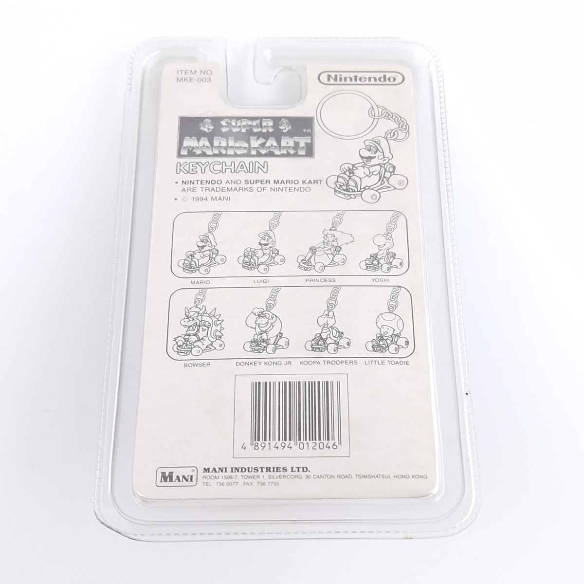 Nintendo Zubehör – Super Mario Kart Keychain Yoshi Neu 1994