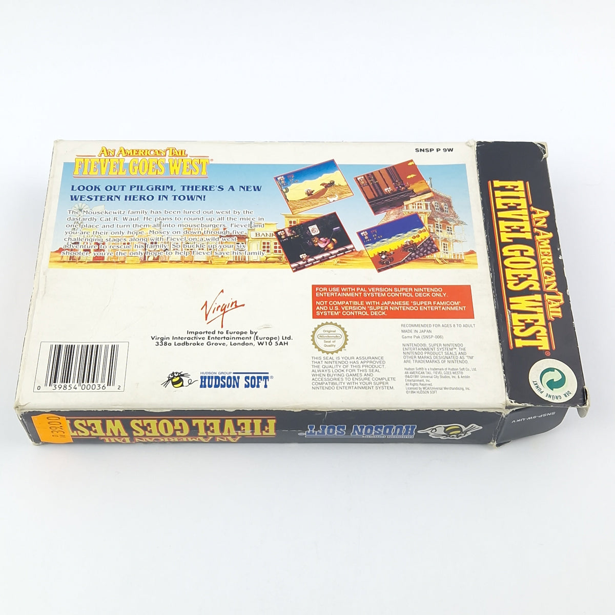 Super Nintendo Spiel – Fievel Goes West Modul OVP