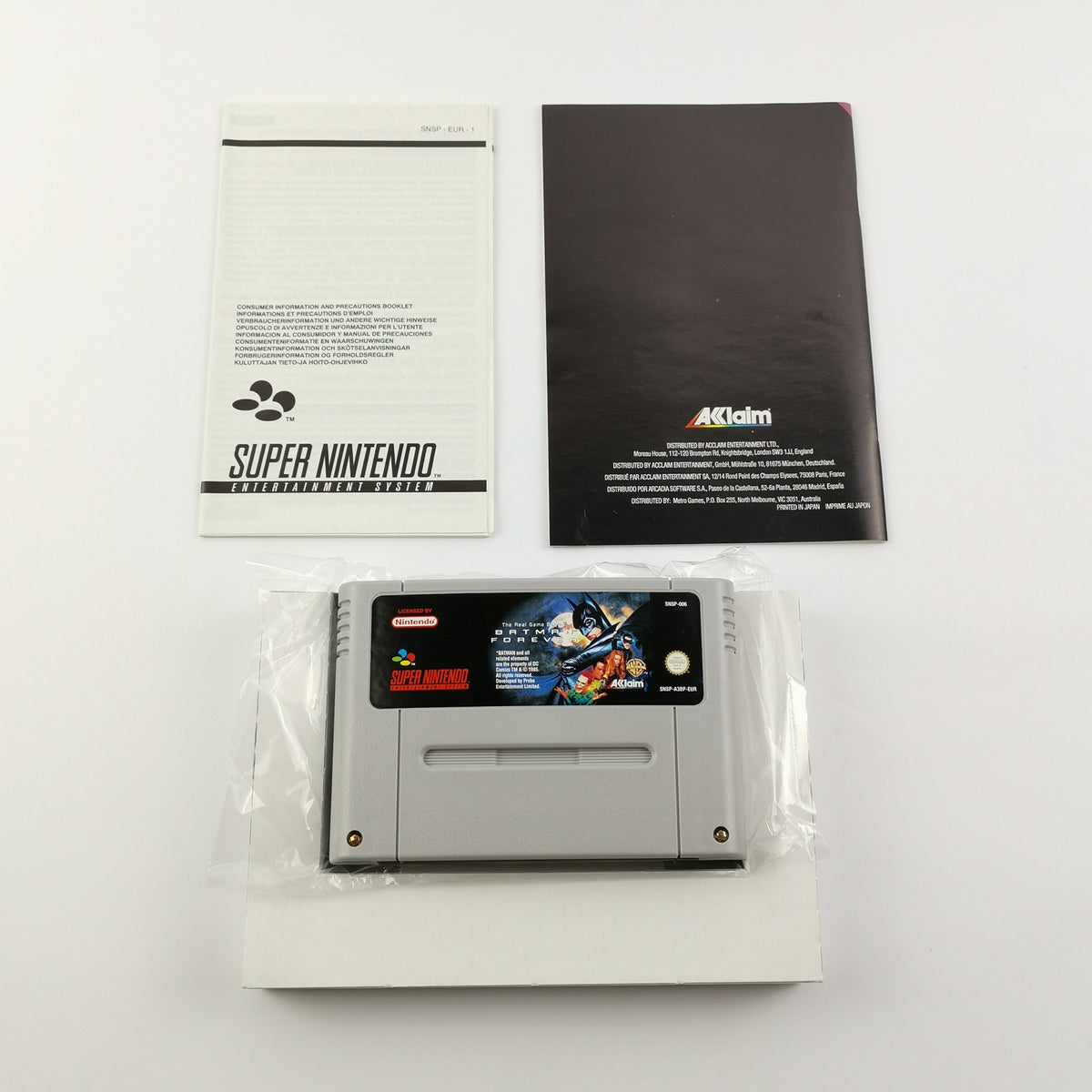 Super Nintendo Spiel – Batman Forever OVP Anleitung PAL