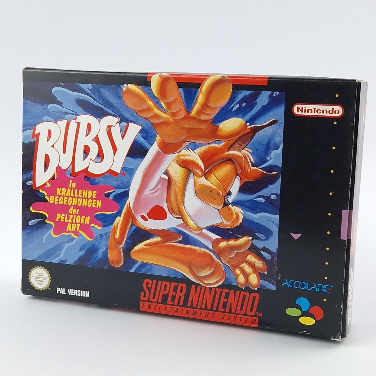 Super Nintendo Spiel – Bubsy OVP CIB PAL NOE SNES