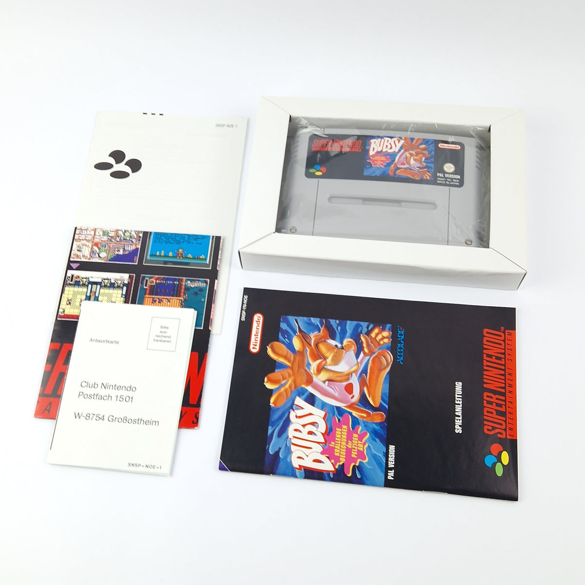 Super Nintendo Spiel – Bubsy OVP CIB PAL NOE SNES