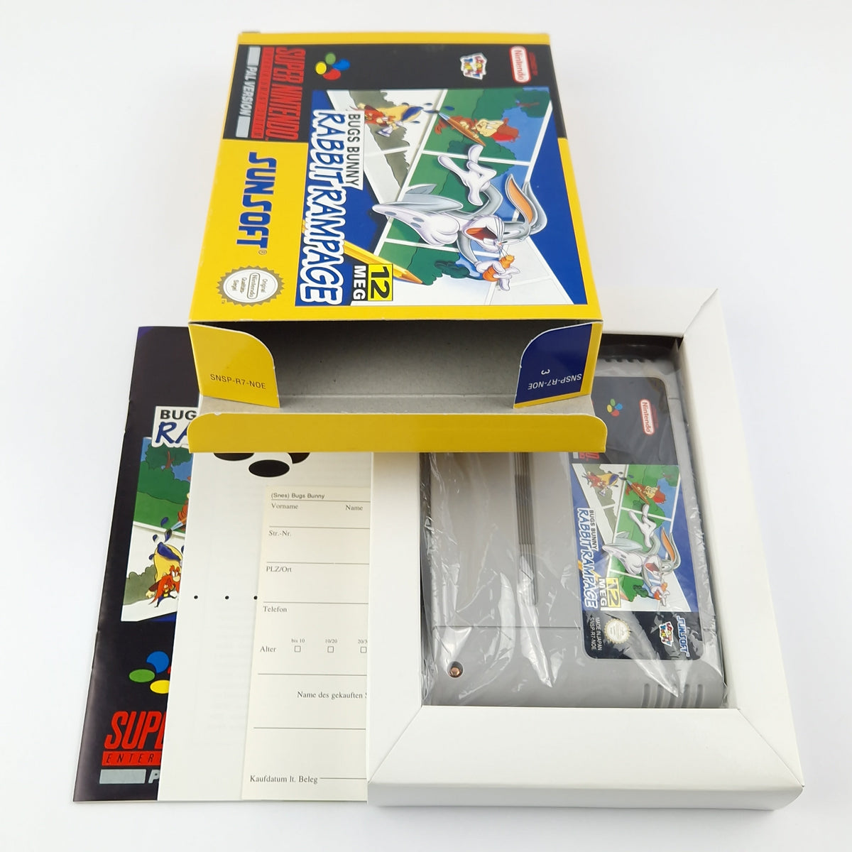 Super Nintendo Spiel – Bugs Bunny Rabbit Rampage OVP CIB