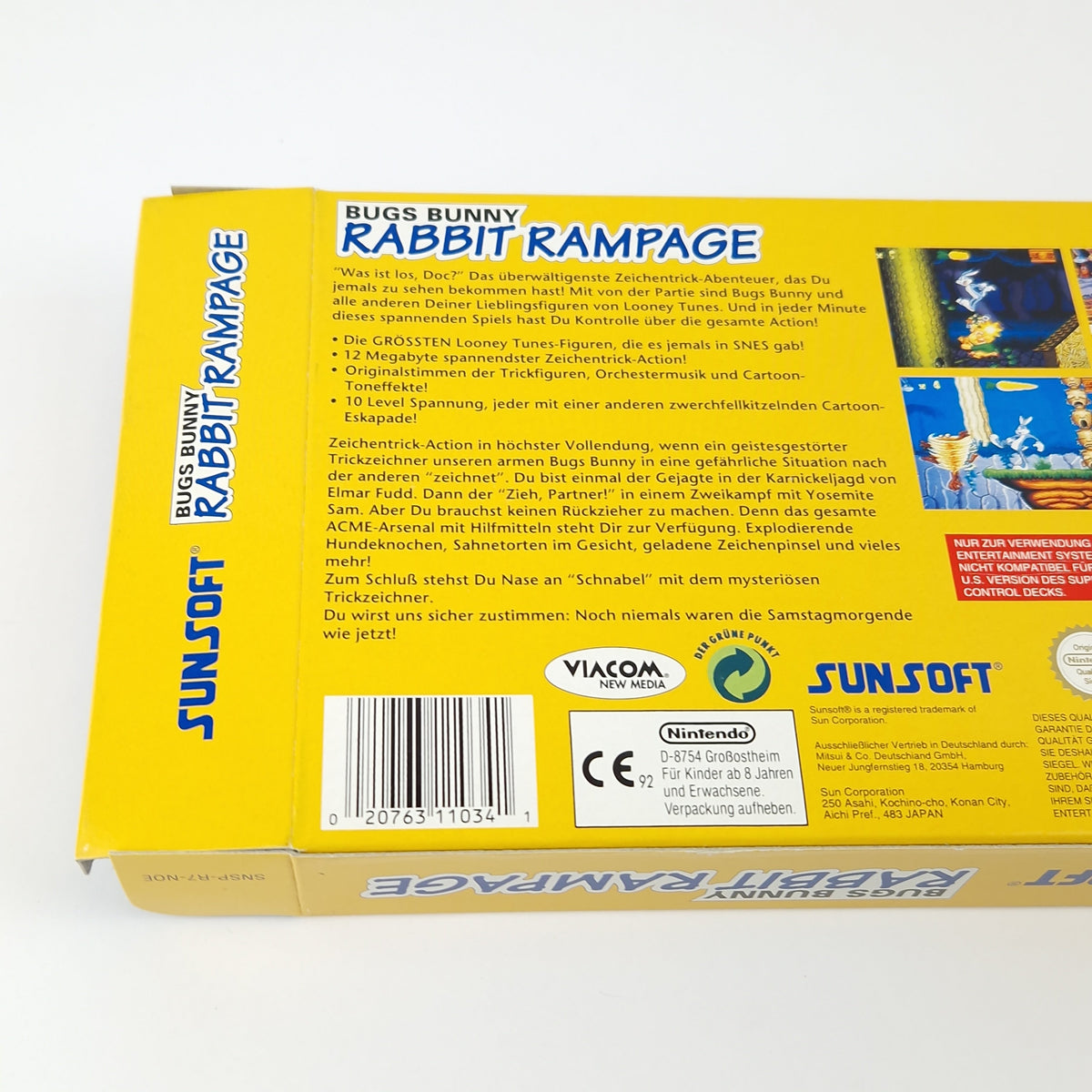 Super Nintendo Spiel – Bugs Bunny Rabbit Rampage OVP CIB