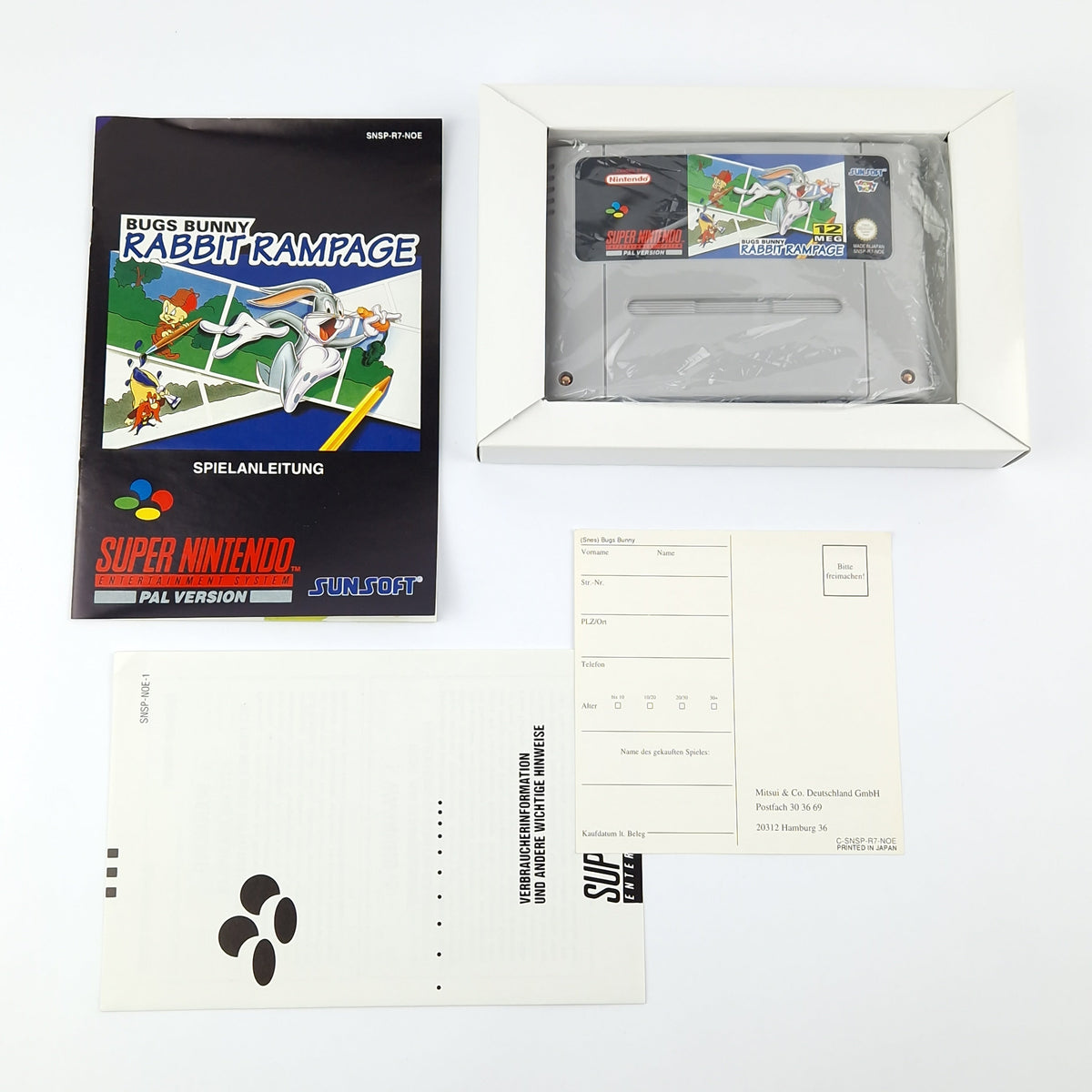 Super Nintendo Spiel – Bugs Bunny Rabbit Rampage OVP CIB