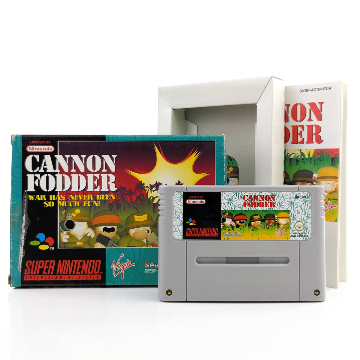 Super Nintendo Spiel – Cannon Fodder (SNES OVP)