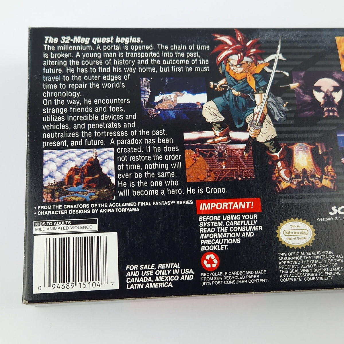 Super Nintendo Spiel – Chrono Trigger OVP Soundtrack SNES