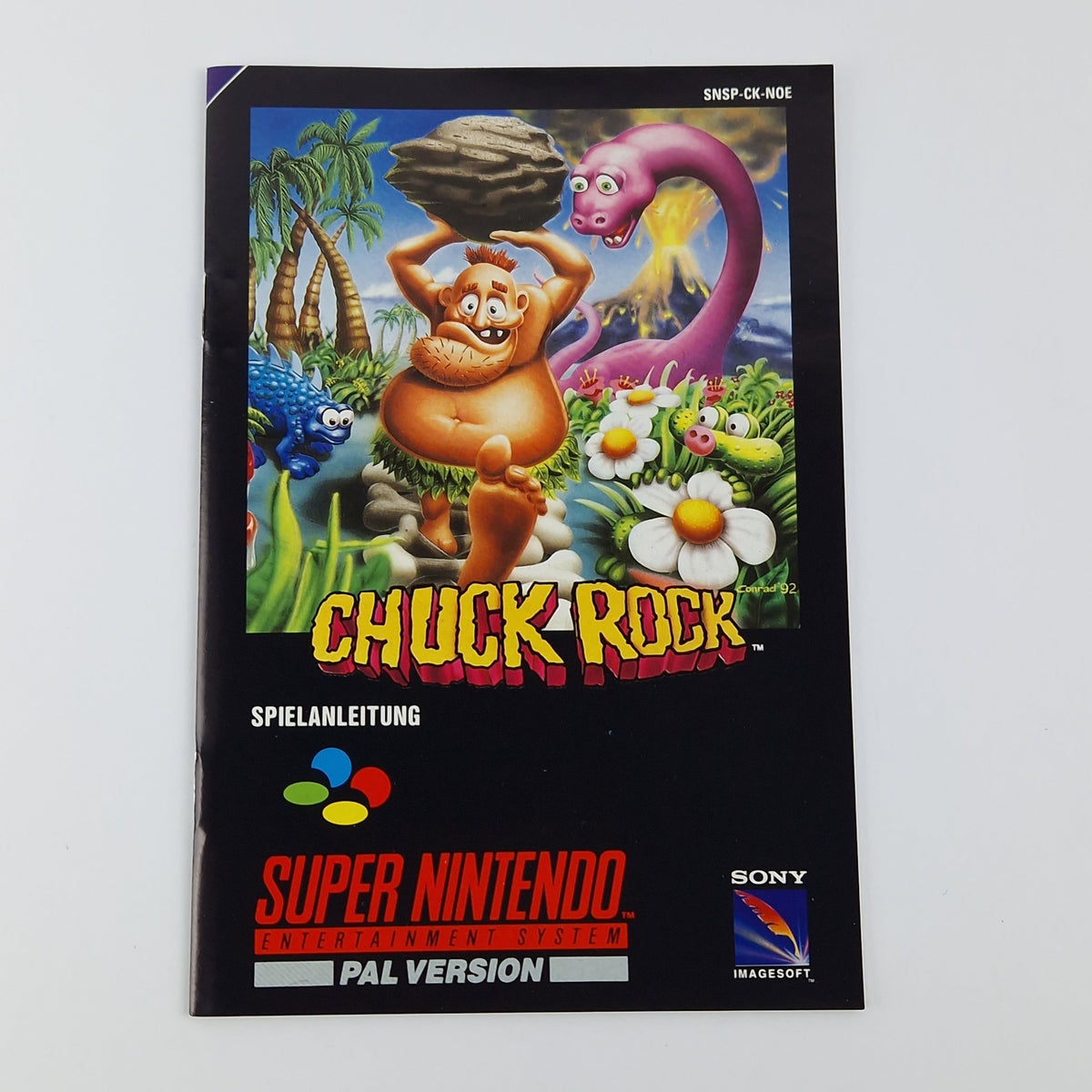 Super Nintendo Spiel – Chuck Rock OVP CIB PAL NOE
