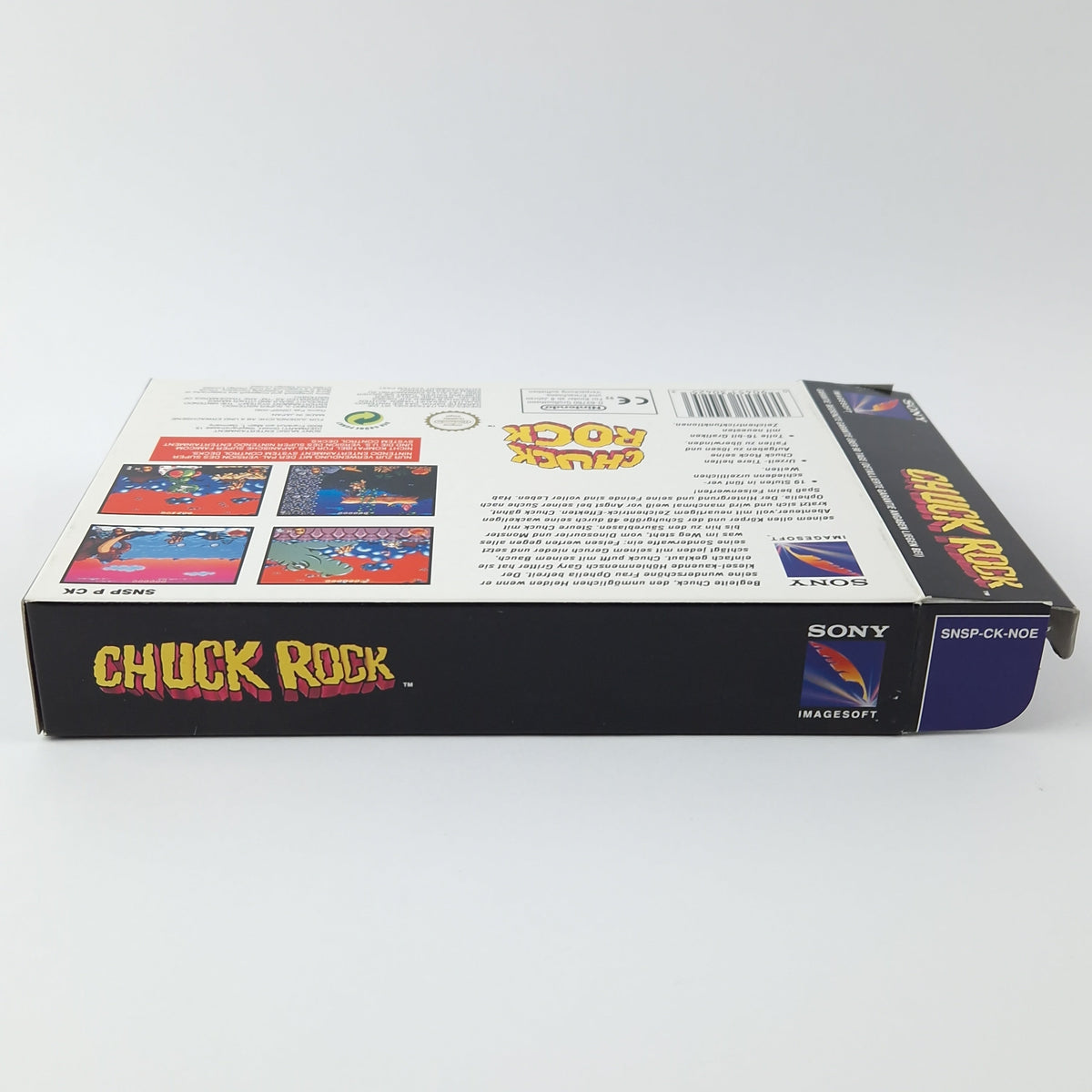 Super Nintendo Spiel – Chuck Rock OVP CIB PAL NOE