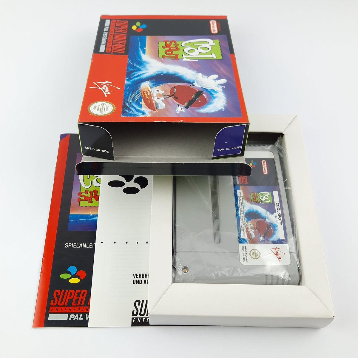 Super Nintendo Spiel – Cool Spot OVP CIB PAL NOE