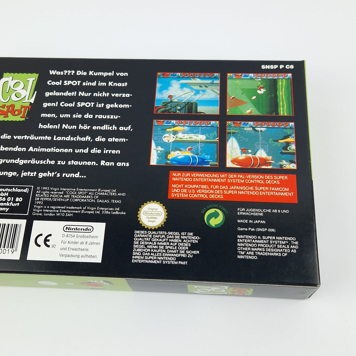 Super Nintendo Spiel – Cool Spot OVP CIB PAL NOE