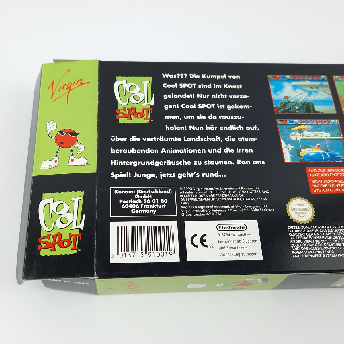 Super Nintendo Spiel – Cool Spot OVP CIB PAL NOE