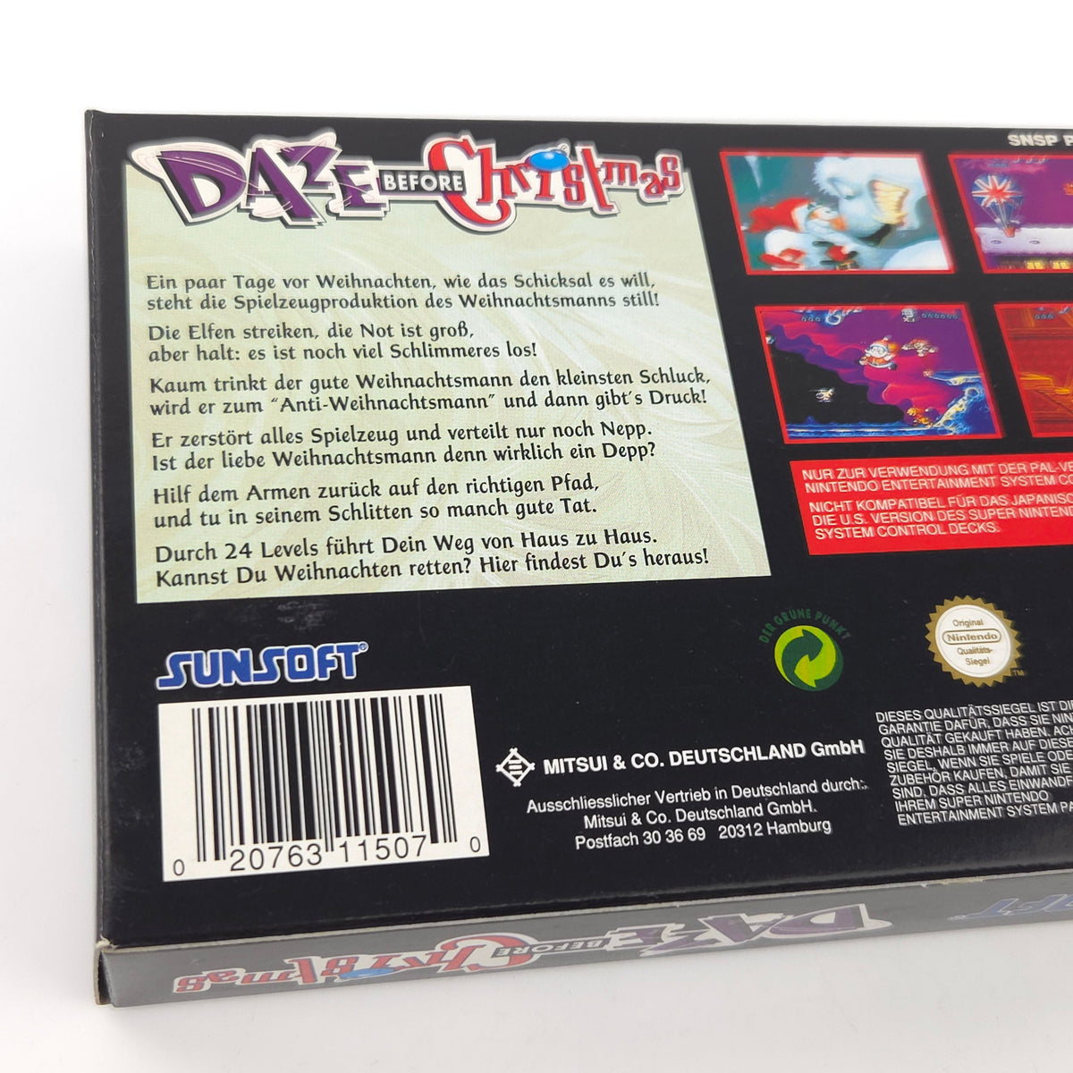 Super Nintendo Spiel DAZE before Christmas OVP PAL