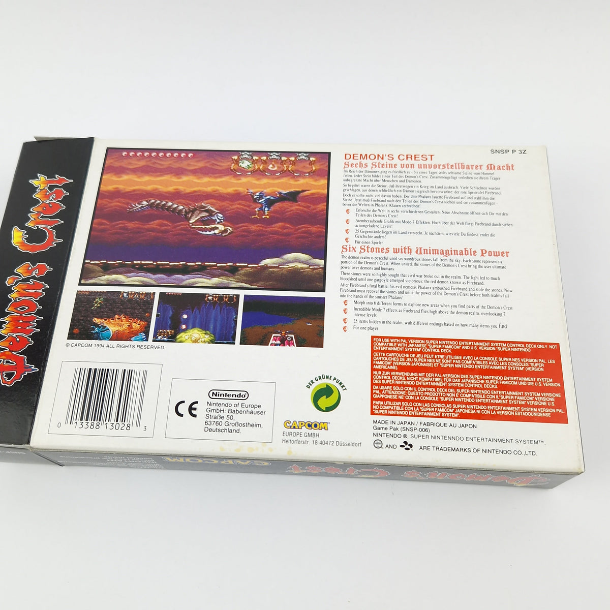 Super Nintendo Spiel – Demons Crest (SNES OVP PAL CIB)