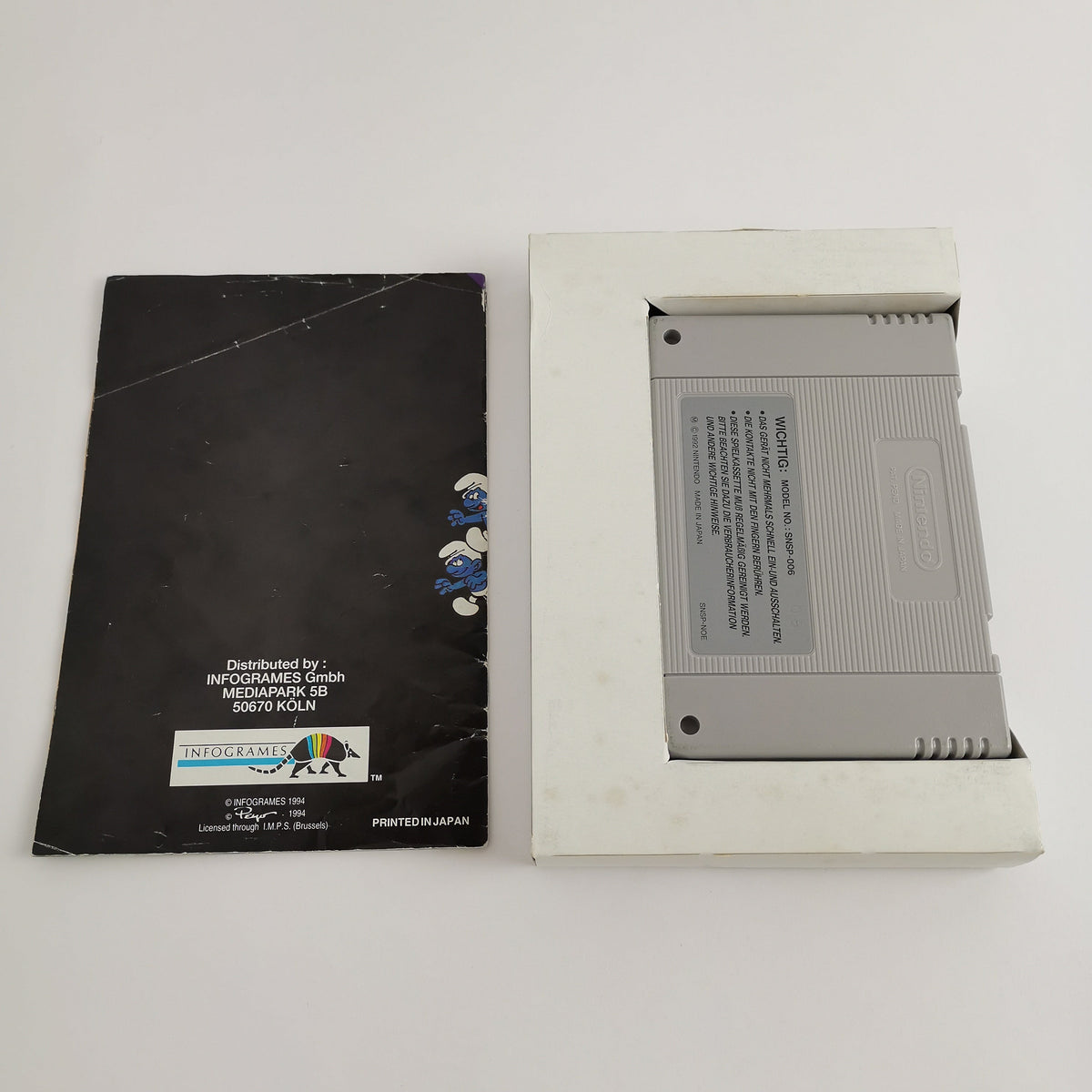 Super Nintendo Spiel – Die Schlümpfe in OVP SNES PAL