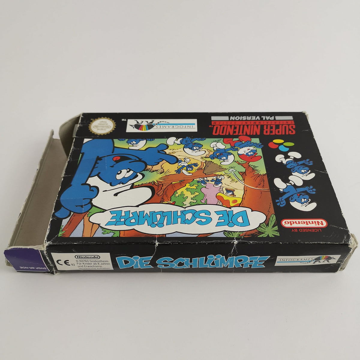 Super Nintendo Spiel – Die Schlümpfe in OVP SNES PAL