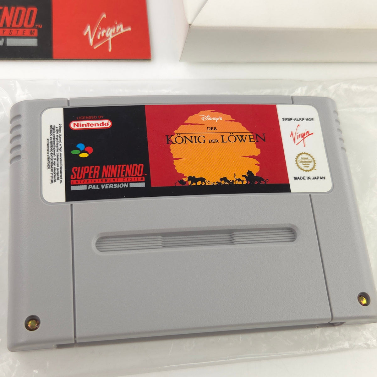 Super Nintendo Spiel König der Löwen OVP CIB PAL