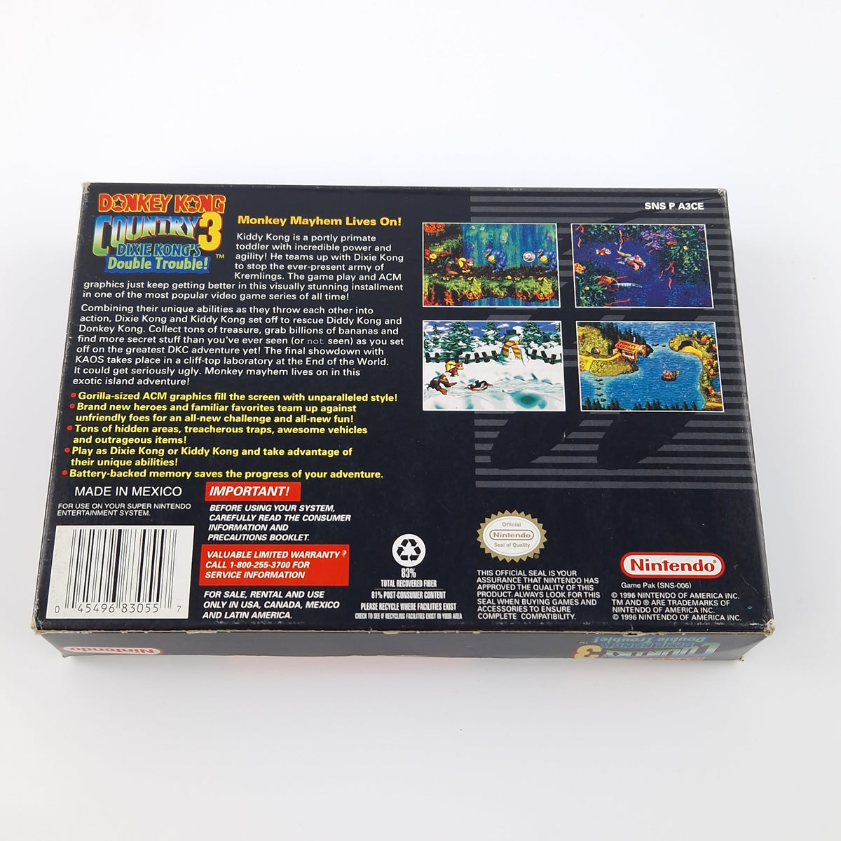 Super Nintendo Spiel – Donkey Kong Country 3 (OVP USA)