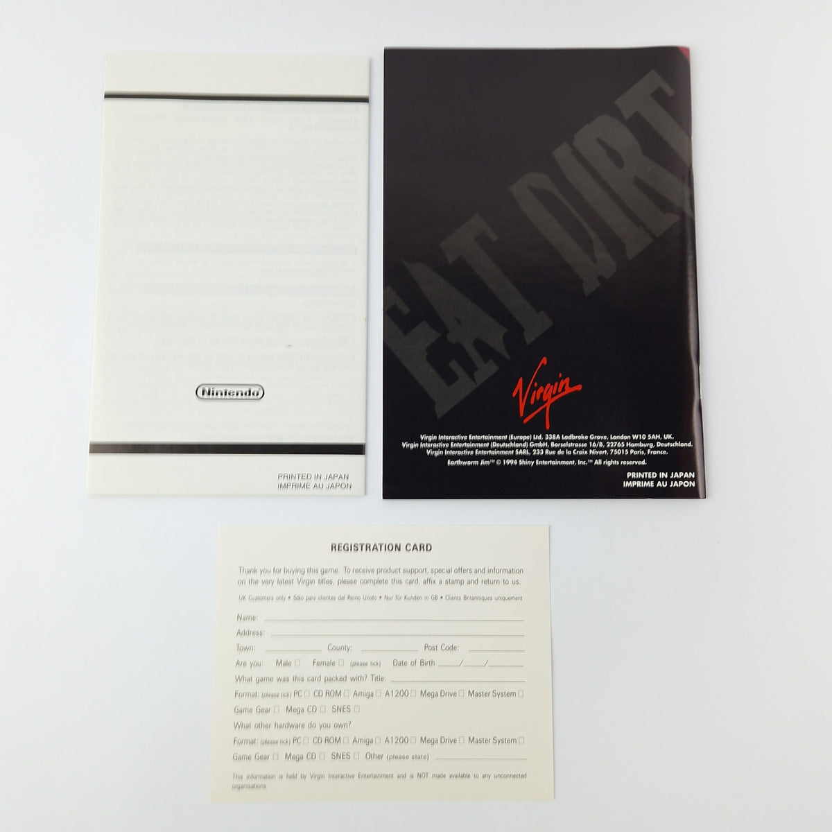Super Nintendo Spiel – Earth Worm Jim OVP PAL CIB