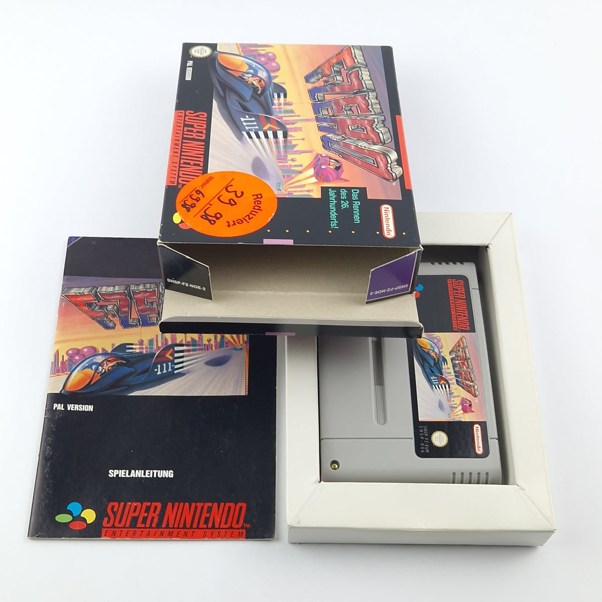 Super Nintendo Spiel – F-Zero Modul Anleitung OVP PAL