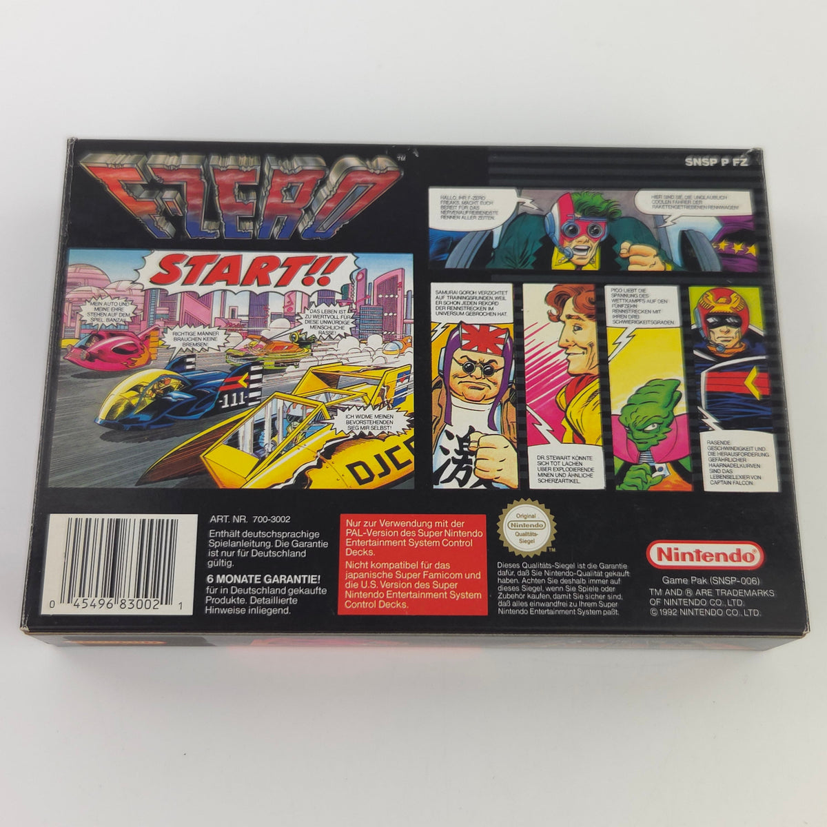 Super Nintendo Spiel F Zero SNES Modul Anleitung OVP PAL