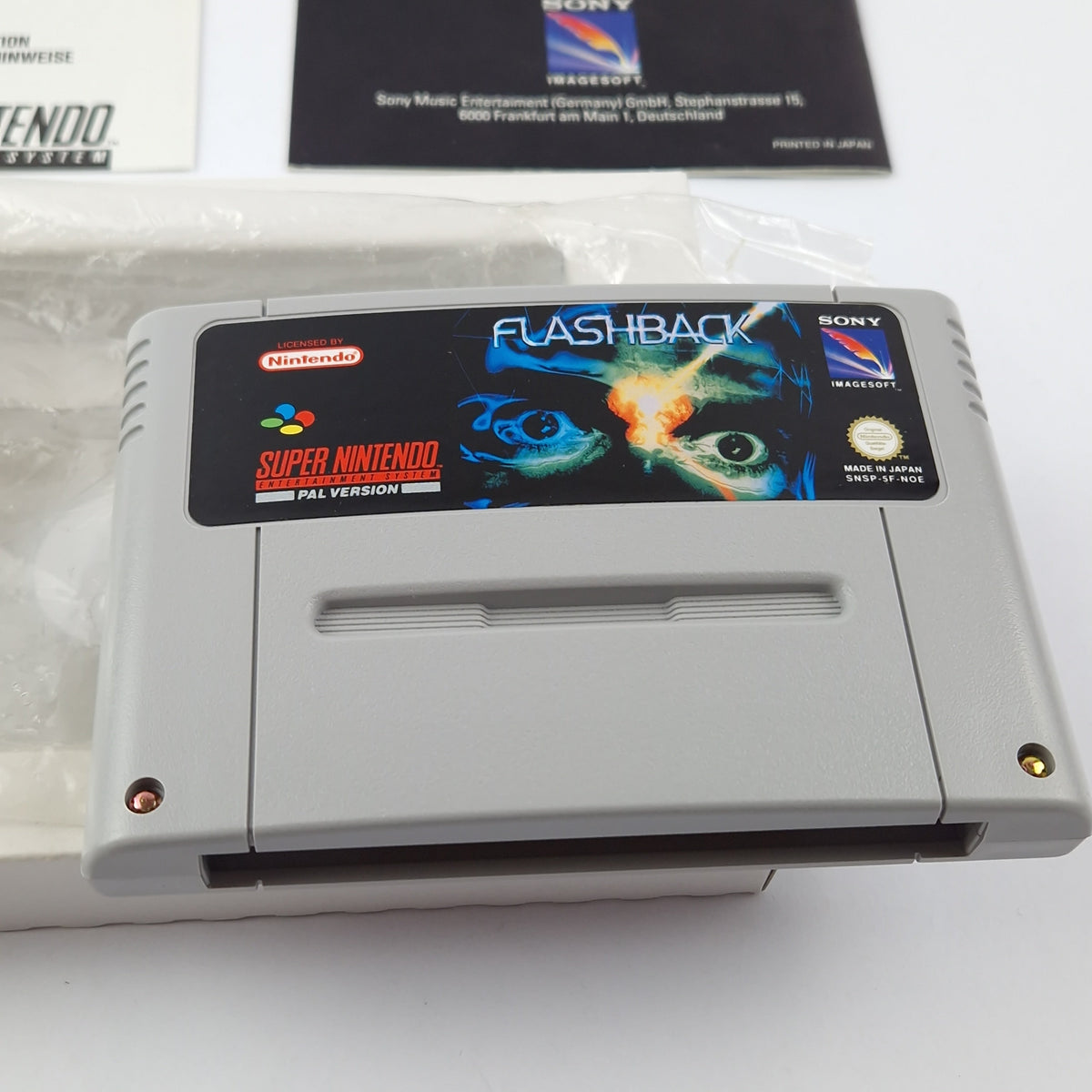 Super Nintendo Spiel – Flashback OVP Anleitung SNES PAL