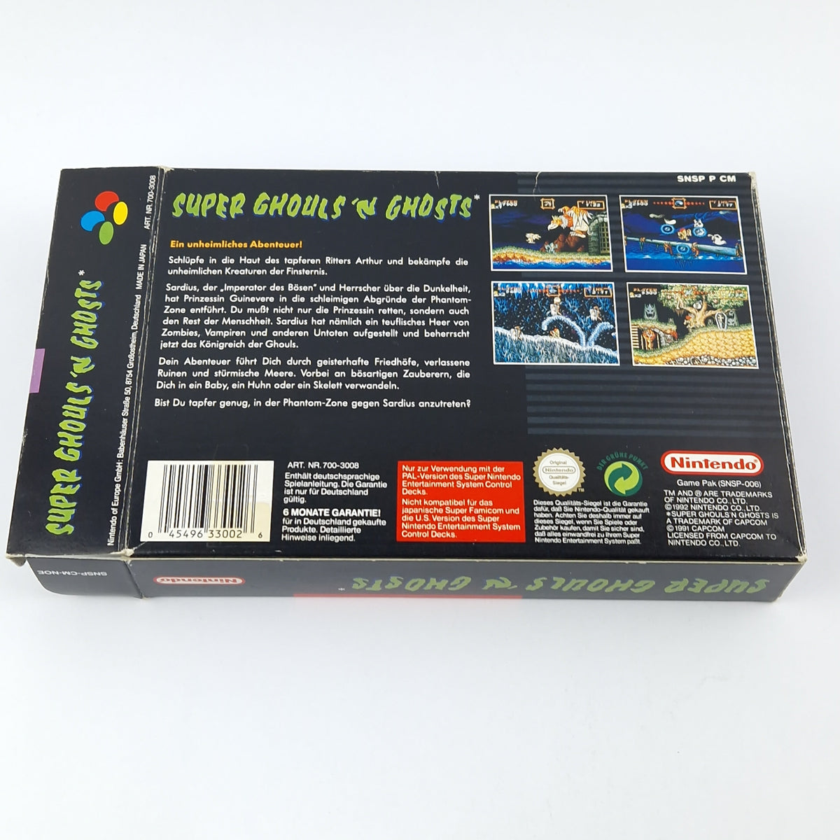 Super Nintendo Spiel – Super Ghouls n Ghosts OVP CIB SNES