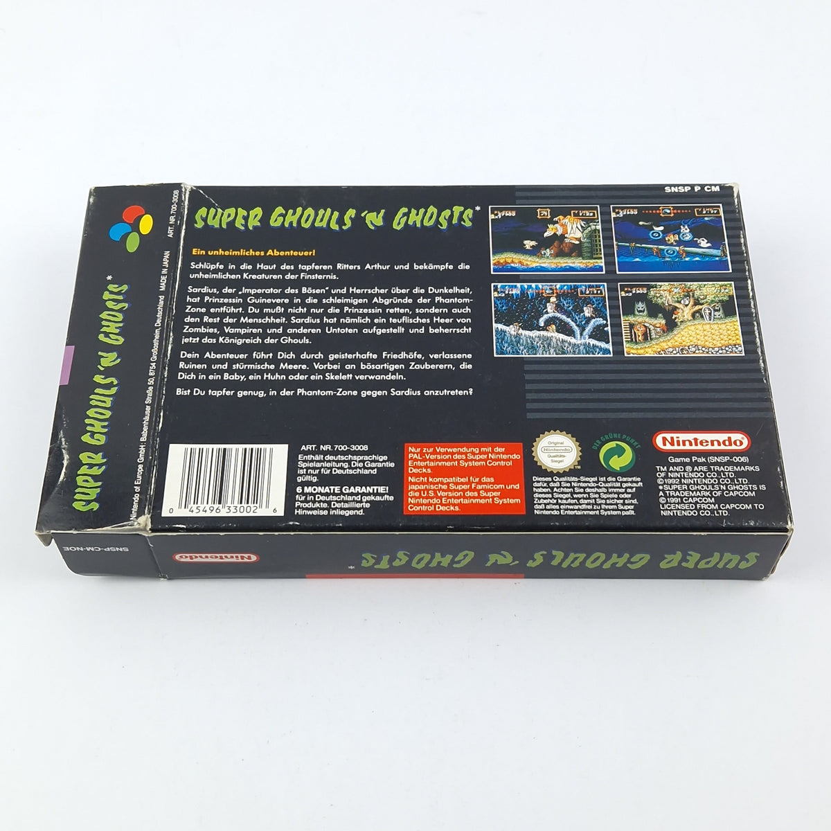 Super Nintendo Spiel – Super Ghouls N Ghosts OVP PAL