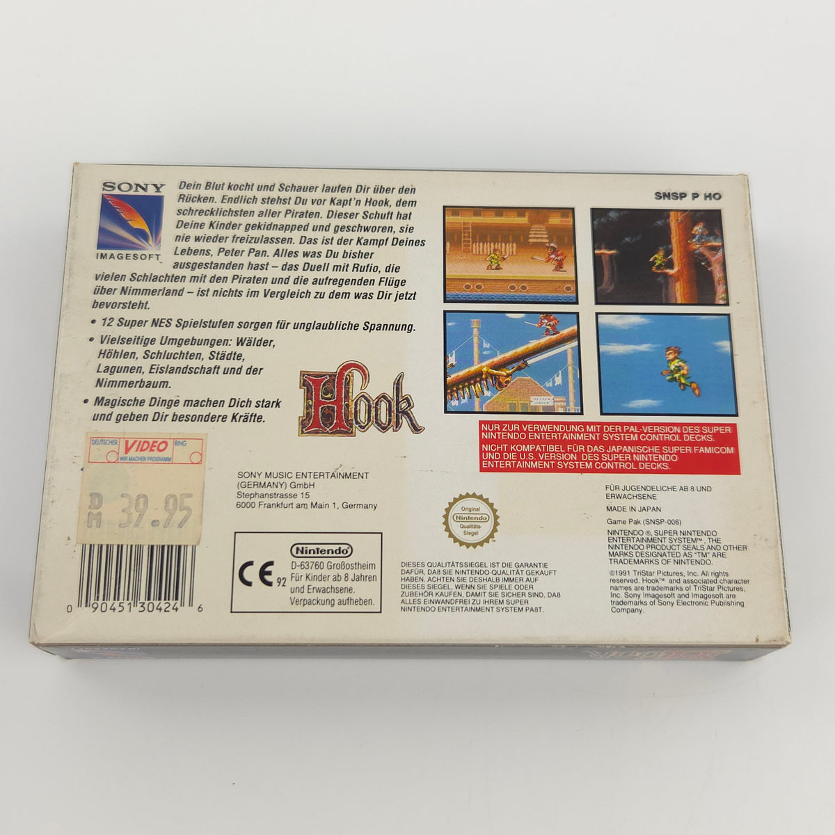 Super Nintendo Spiel Hook SNES Komplett OVP PAL NOE