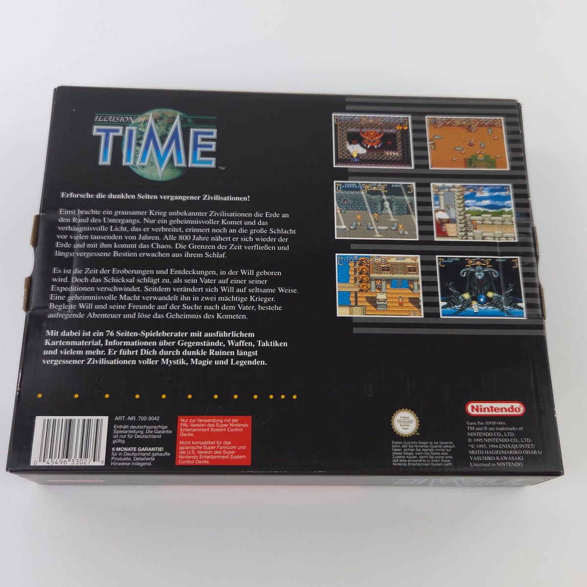 Super Nintendo Spiel – Illusion of Time OVP PAL SNES