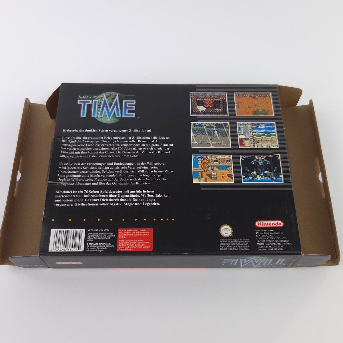 Super Nintendo Spiel – Illusion of Time OVP PAL SNES