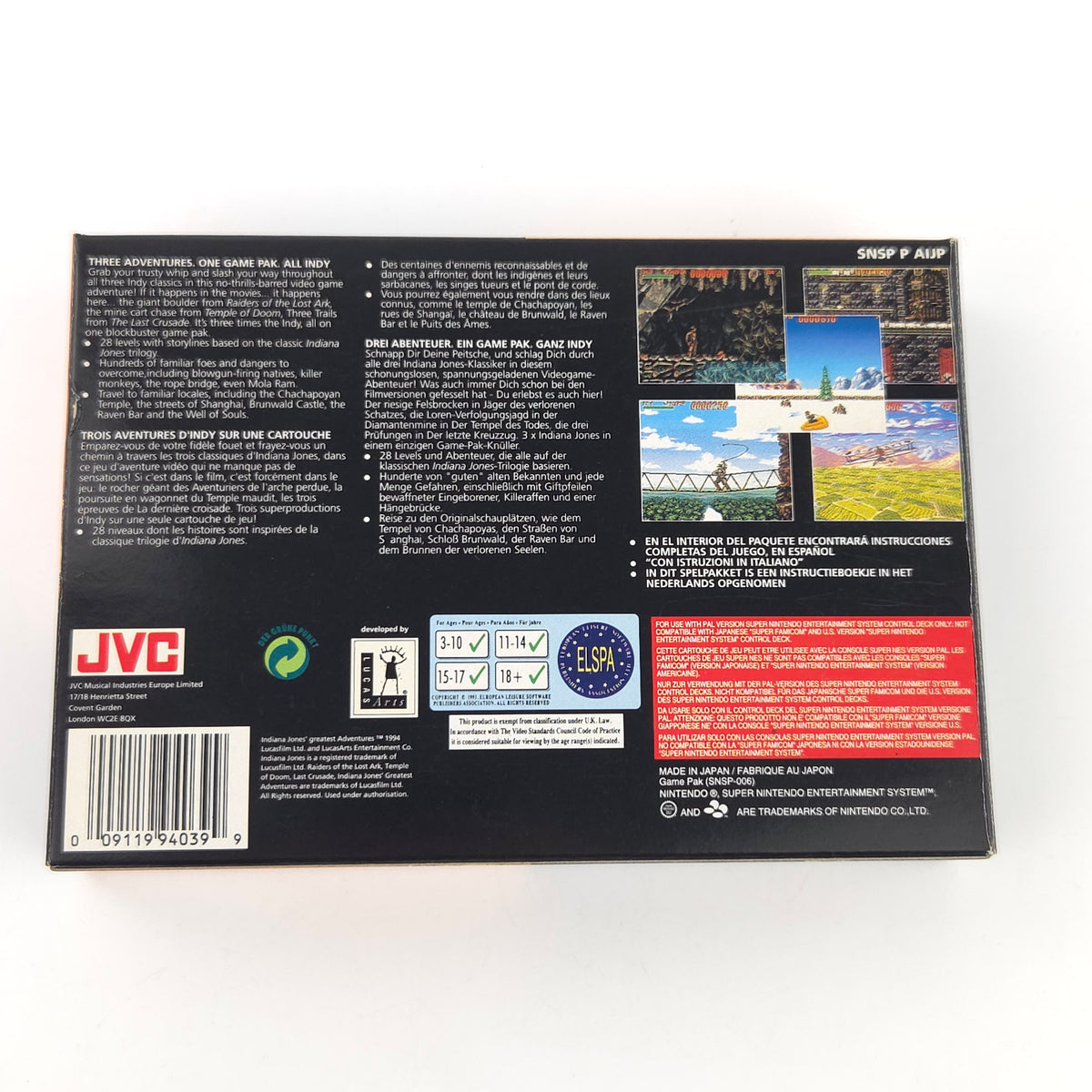 Super Nintendo Spiel Indiana Jones OVP