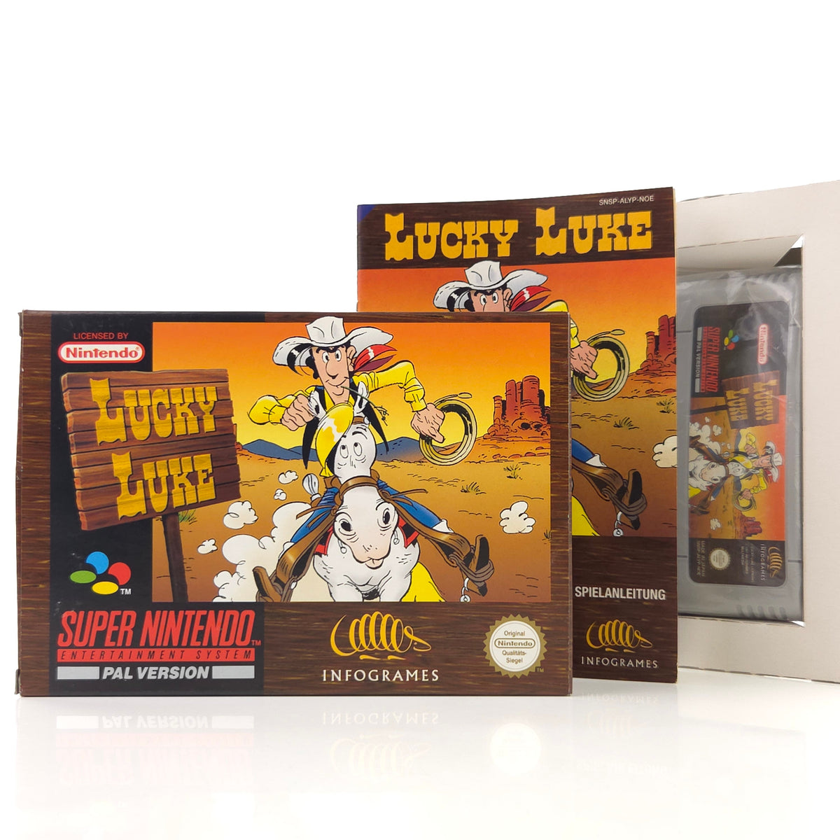 Super Nintendo Spiel Lucky Luke Modul Anleitung OVP