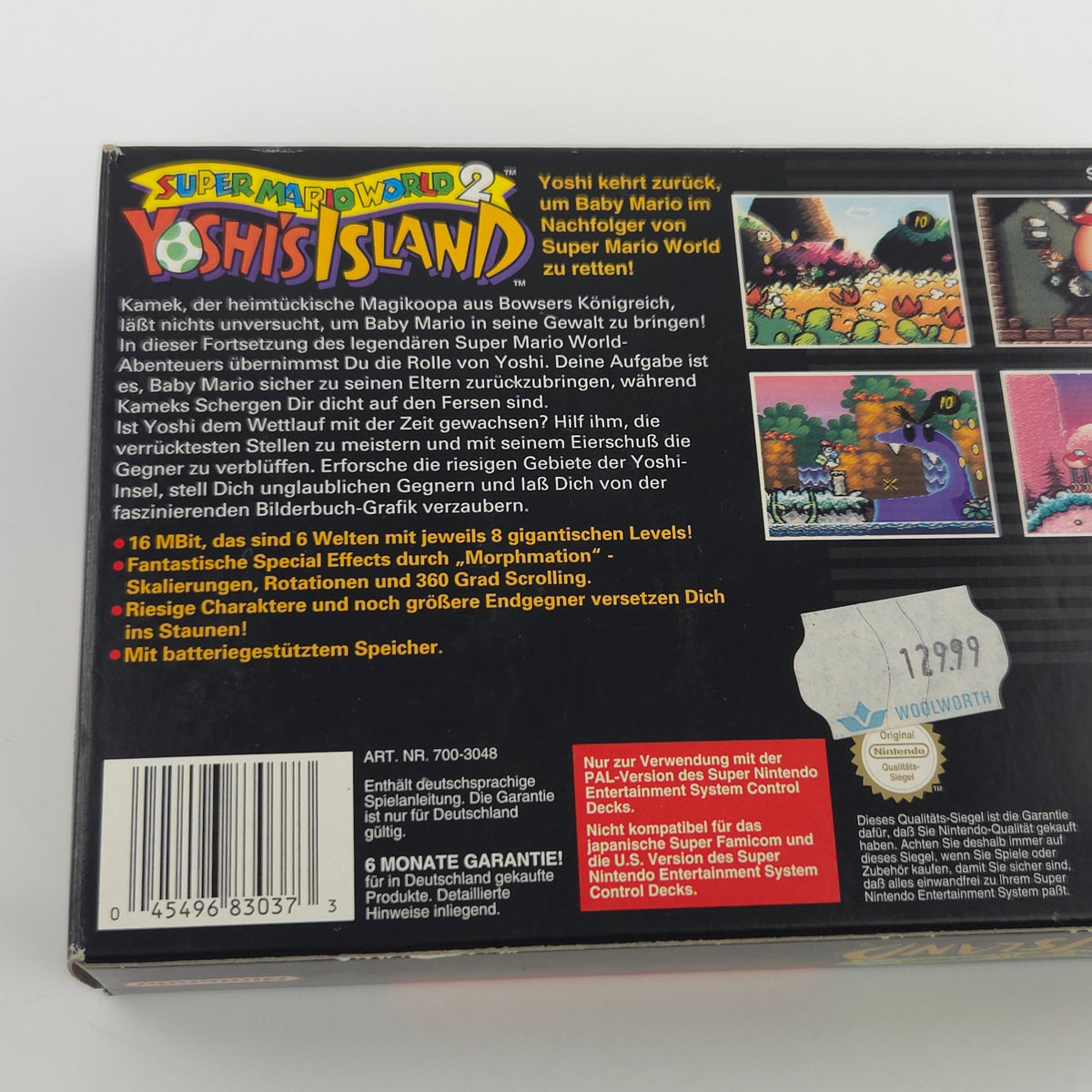 Super Nintendo Spiel – Super Mario World 2 Yoshis Island OVP