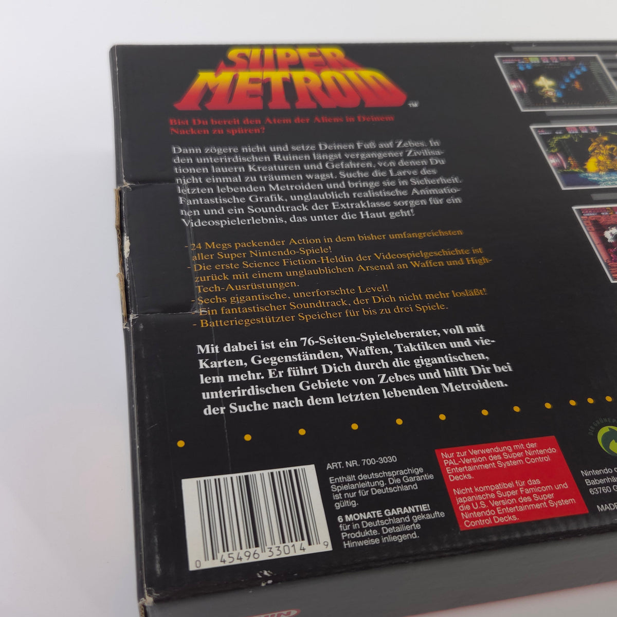 Super Nintendo Spiel – Super Metroid (SNES OVP PAL)