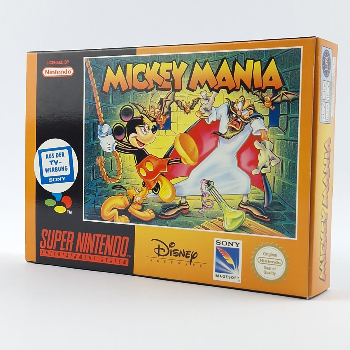 Super Nintendo Spiel – Mickey Mania OVP PAL CIB SNES Disney