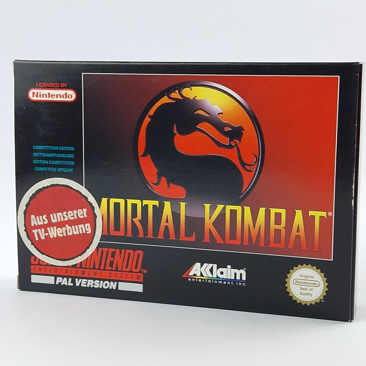 Super Nintendo Spiel – Mortal Kombat OVP CIB PAL EUR