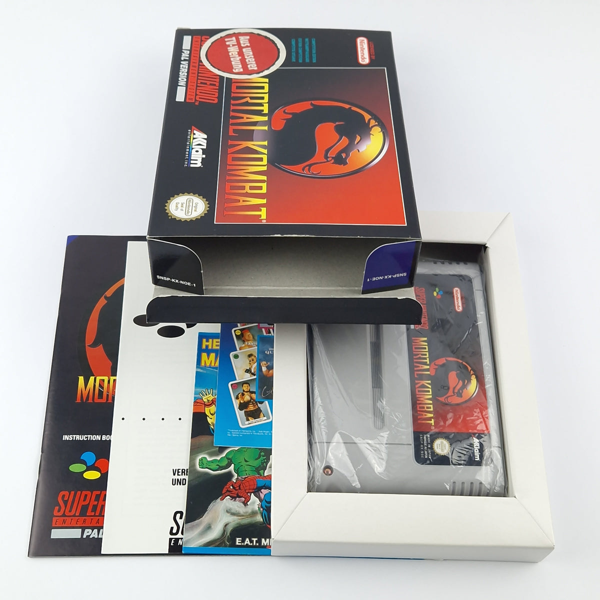 Super Nintendo Spiel – Mortal Kombat OVP CIB PAL EUR