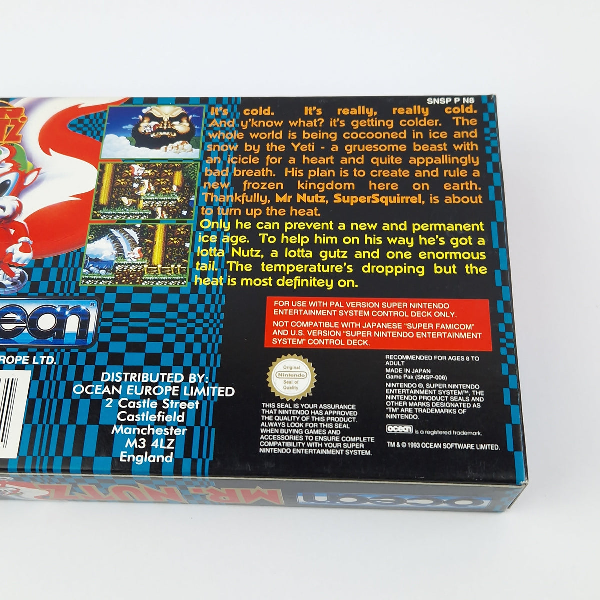 Super Nintendo Spiel – Mr. Nutz Modul Anleitung OVP PAL